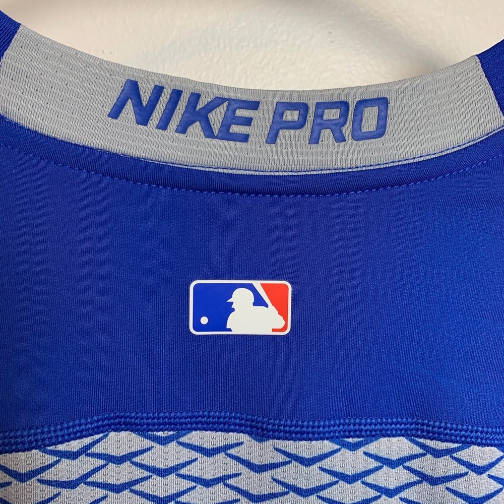 Nike Pro Dri-Fit Blue MLB Fitted Long Sleeve - Picture 6 of 6
